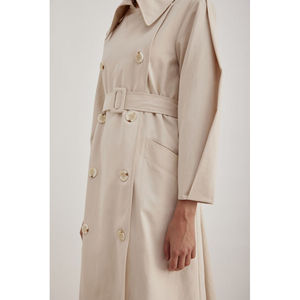 Trench-coat pour femme avec détail en pierre - Product Image 5