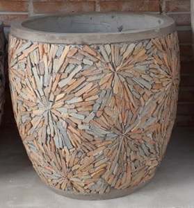 [Leo Nguyen Le] - Vente en gros de jardinières en ciment, pots à fleurs, jardinières GRC - Vases de jardin - Poteries d'extérieur - Hautes et décorées - Product Image 4