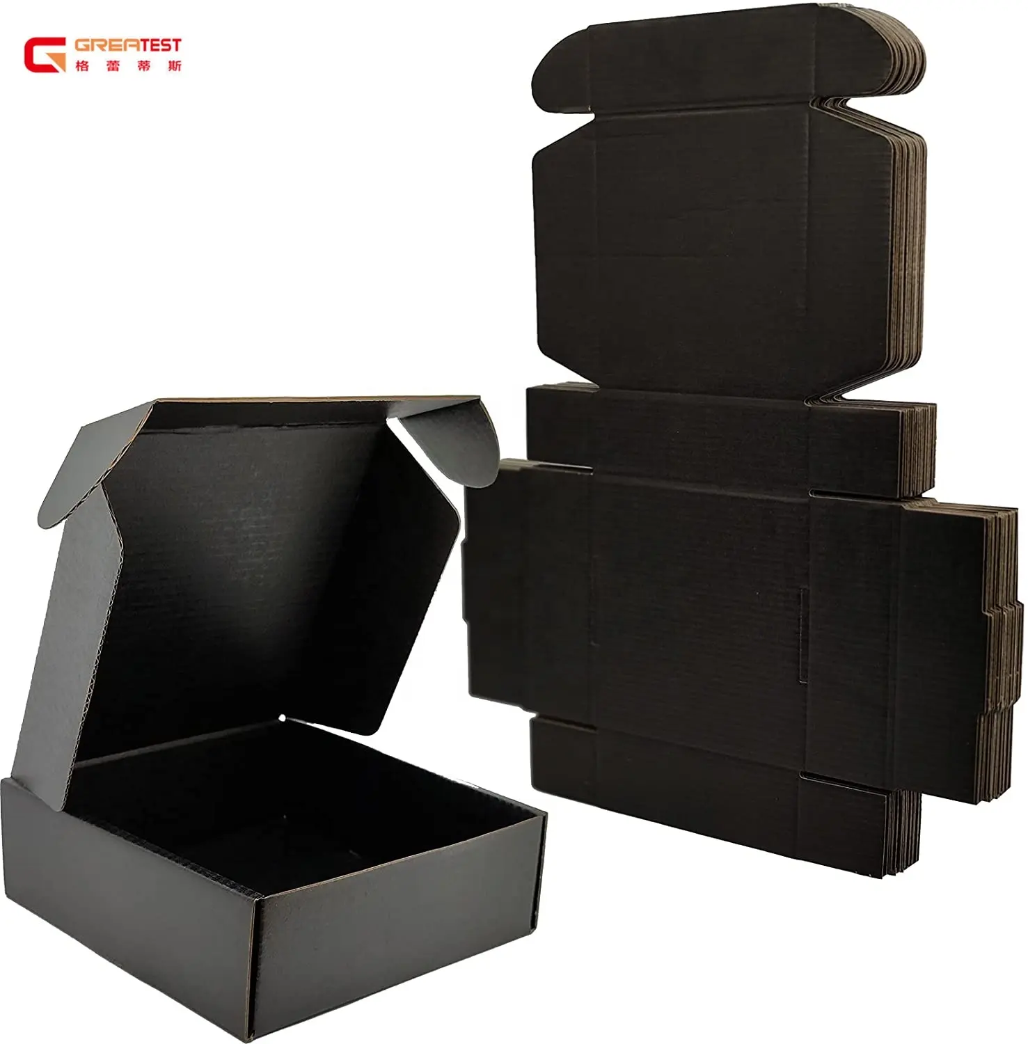 Boîte en carton noire personnalisée en forme pour l'emballage de biscuits pain chips de pomme de terre de haute qualité à prix compétitif