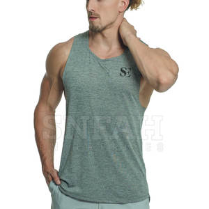 Camiseta de entrenamiento de algodón de alta calidad para hombre, camiseta sin mangas de gimnasio con logotipo personalizado, transpirable, informal, a la moda, para culturismo, Fitness - Product Image 2