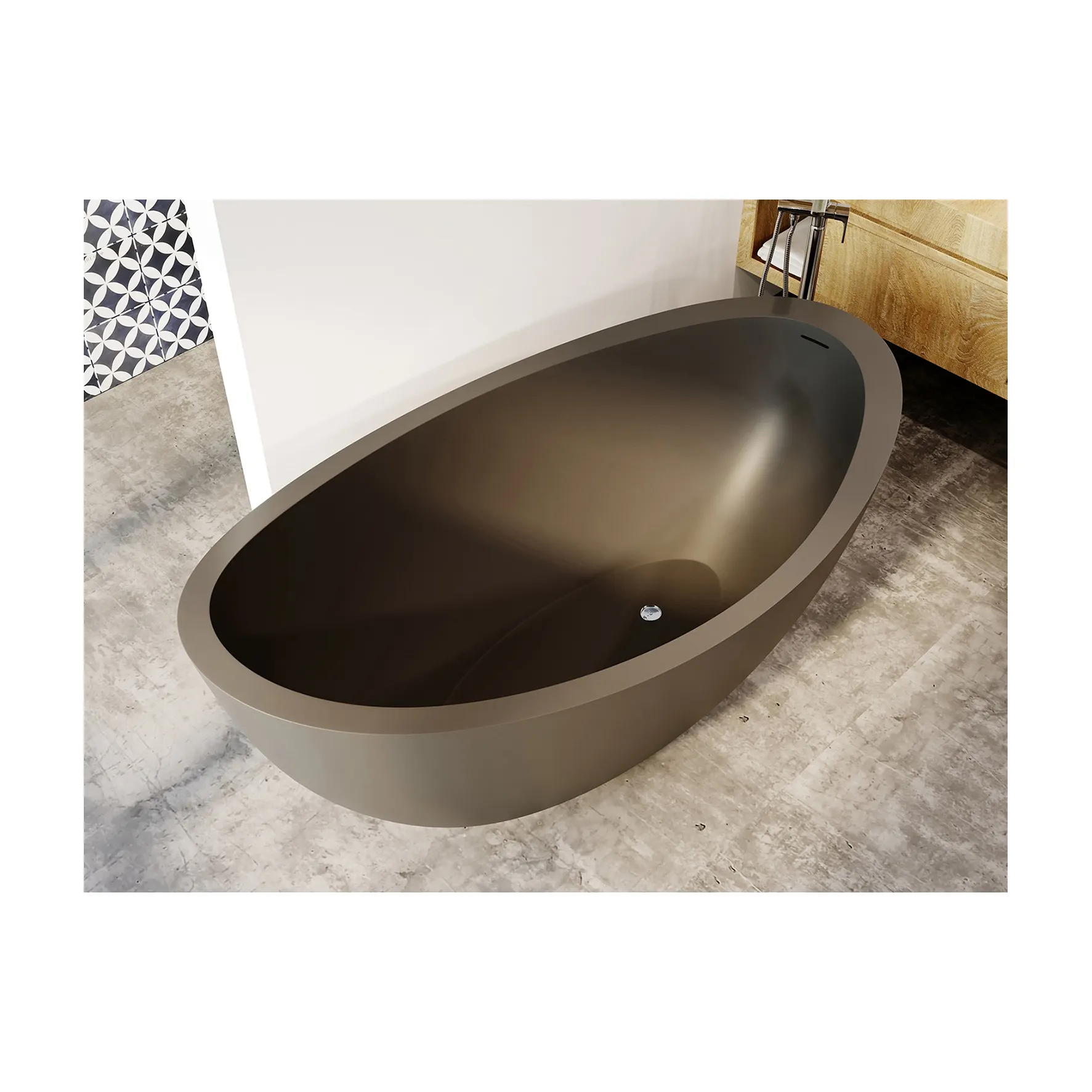 MY 005 nuovi articoli caldi mobili per la casa autoportante resistenza alle macchie vasca da bagno Terrazzo inorganico