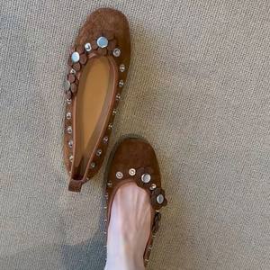 Zapatos planos de lona elástica para mujer, zapatillas informales para mujer, mocasines sin cordones, calzado cómodo y transpirable para verano - Product Image 2