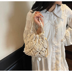 Crochet Cross-border Niche Design Women Spring New Arrival <b>Small</b> Silicone Rope Woven Crossbody Bag Bucket Bag - Product Image 5