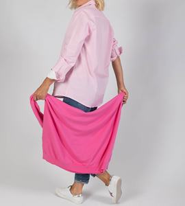 Chemisier d'été en coton pour femme, col rabattu, boutonnage frontal, poignets élégants, rayé, décontracté, pour le travail, écologique, haute qualité - Product Image 6