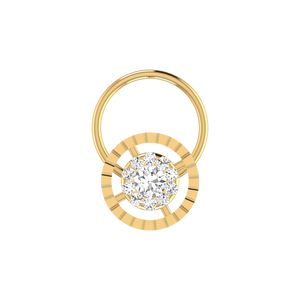 Pendiente de Nariz Moderno de Oro Rosa con Diamante Natural de 0.09 Quilates - Product Image 1