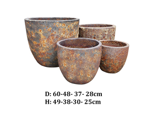 Lot de 4 pots en céramique émaillée les plus vendus au design classique pour la décoration de jardin à la maison, jardinières en poterie pour la maison et la pépinière - Product Image 2