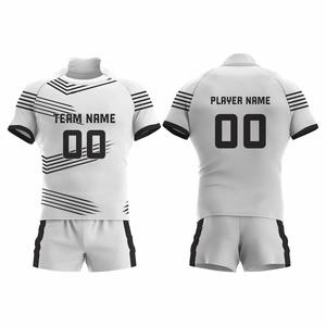 Uniforme de rugby de sport de poire rouge 100% polyester impression par sublimation uniforme de rugby vêtements de jeunesse uniforme de football de rugby collégial - Product Image 5