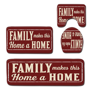 Custom Printed Absorbent <b>Bathroom</b> Rug <b>Set</b> for <b>Bathroom</b> Non-Slip Shower Curtain Bath <b>Mat</b> - Product Image 5