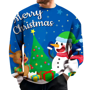 Letter Print Loose Streetwear <b>Christmas</b> Design Printed Women Sweatshirts Heavy Weight Customized Logo Casual Pullover Shirts - Product Image 2