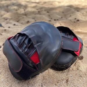 Boxing <b>Pads</b> <b>Focus</b> Mitts Convex Skin Leather Curved Hook and Jab Target Hand <b>Pads</b> Great for Mma,Martial Arts,Muay Thai - Product Image 4