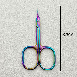 Tijeras para Cutículas Multiusos de Acero Inoxidable con Punta Curva, Ligeras, Reutilizables, con Acabado Espejo Multicolor - Product Image 5