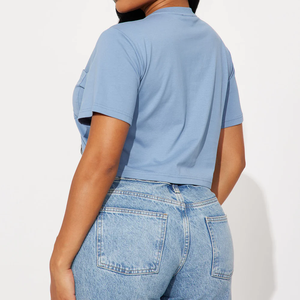 Camisetas de Verano Personalizadas para Mujer, Camisetas Holgadas de Manga Corta con Cuello Redondo, Camisetas Básicas Lisas, Camisetas Cortas para Mujer - Product Image 4