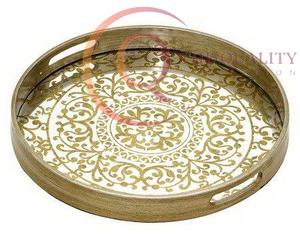 Elegante Bandeja de Servir de Madera con Asas Resistentes, Diseñada para Servir Bebidas, Aperitivos y Desayunos - Product Image 3