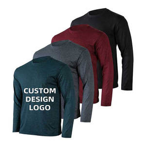 OEM personnalisé hommes Gym à manches longues Fitness ajusté Compression T-Shirt 95% coton 5% élasthanne athlétique Camiseta - Product Image 4