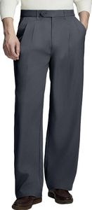 Pantalon habillé décontracté pour homme, style vintage, old money, plissé, jambe large, ample, coupe décontractée - Product Image 2