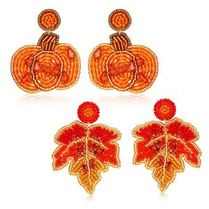 Mignon artisanat Halloween Cactus feuille broderie boucle d'oreille élégante perle de rocaille travail et conception de bijoux Premium par Hiba Enterprises - Product Image 5