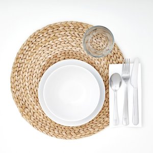 Dining Natural Water Hyacinth Table <b>Placemat</b> Home Kitchen Dinner Decoration <b>Placemats</b> and Pads Plate Chargers - Product Image 1
