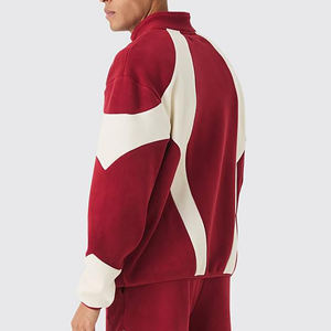 Sudaderas con cremallera de alta calidad para hombre, precio al por mayor, sudadera de algodón con bloque de Color, sudadera con estampado personalizable, sudaderas con capucha 2025 - Product Image 2