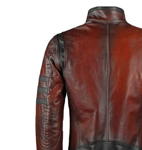 แจ็กเก็ตหนังแท้ปรับแต่ง100% เข้ารูประบายอากาศได้ดีบุด้วยผ้าซาตินมีซิปปิดสำหรับฤดูหนาวแจ็คเก็ตหนังแวกซ์ - Product Image 5