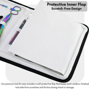 Professional Rainbow <b>Hair</b> <b>Extension</b> <b>Tool</b> Kit Stainless Steel Micro Ring Loop Installation <b>Tools</b> with Zipper Case - Product Image 3