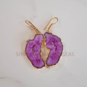 Boucles d'oreilles solaires en quartz plaqué or léger élégant confortable tenue décontractée quotidienne ensembles de bijoux de mode beauté brute métallique - Product Image 5