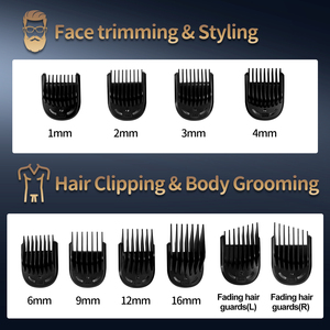 Tondeuse à barbe rechargeable pour hommes, tondeuse et <span class=keywords><strong>rasoir</strong></span> sans fil pour le visage, le cou, la zone inguinale et l'entretien masculin - Product Image 4