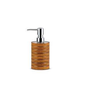 Ensemble de salle de bain en bois de forme ronde faite à la main avec accessoires de bain en acier inoxydable pour décoration pour salle de bain - Product Image 2