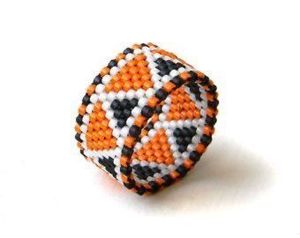 Bague de perles de rocaille de style ethnique Design personnalisé Bague de perles de rocaille colorée avec taille réglable Bague de perles de rocaille de haute qualité - Product Image 2
