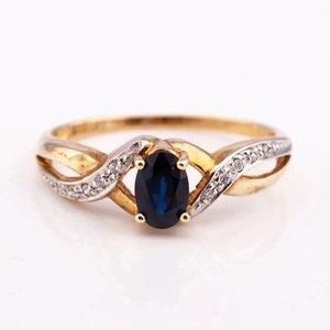 Meilleure vente de véritables diamants plaqués 14 carats et argent sterling 925 bague de fiançailles style classique pour cadeau et fête - Product Image 3