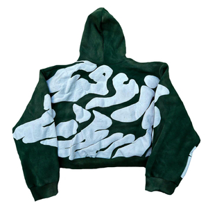 Streetwear personnalisé de haute qualité pour hommes 100% coton, sweat à capuche imprimé Boxy surdimensionné et épais, délavé à l'acide - Product Image 2