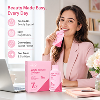 OKTW Witte Tomaten Collageen Vloeibare Drank Druivensmaak Beauty Orale Vloeistof 7-Dagen Glow Skincare Draagbare Collageen Detox Natuurlijk