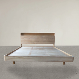 Cama flotante de madera maciza de lujo moderna de alta calidad, tamaño King muebles de dormitorio de teca, camas de madera King para muebles de Hotel de 5 estrellas - Product Image 4