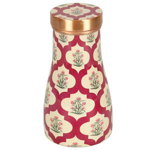 Premium Export Quality Pure Copper 100% Leak Proof <b>Water</b> <b>Bottle</b> Printed Design Custom Size Bedroom <b>Water</b> Jar Carafe Bedside Deco - Product Image 6