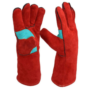 Gants de soudage en cuir de vachette respirant résistant à la chaleur et au feu équipement de sécurité de Protection des mains résistant aux étincelles pour le soudage Mig - Product Image 2