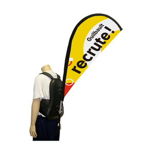Banderines de publicidad personalizados, bolsa de bandera humana, mochila, pancarta de plumas y lágrimas - Product Image 5