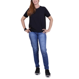 เสื้อคุณแม่เที่ยงคืนสีดำลำลองผ้าคอตตอนเนื้อนุ่มระบายอากาศได้ทรงหลวมเข้ารูปสำหรับคนท้องให้นมบุตรสวมใส่สบายสำหรับหญิงตั้งครรภ์ - Product Image 3