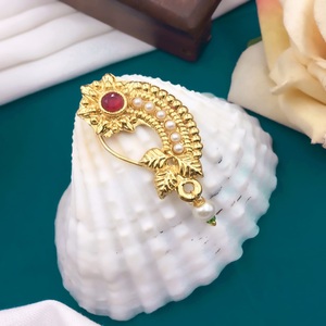 Altın kaplama vücut Piercing burun pimleri toptan kadınlar burun Pin boncuk takı yüzük burun düğün kıyafeti altın