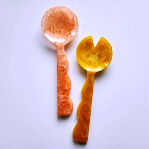 PAIRE DE PALMIERS SET DE 2 Poignée En Résine Saladier Set Aussi Acacia Naturel Mango Bois Cuisine Outils Ensemble Disponible Fabriqué en Inde - Product Image 6