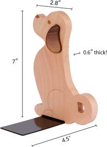 <b>Book</b> Ends <b>Decorative</b> Puppy Dog Wooden Bookends <b>for</b> Kids <b>Book</b> Ends <b>for</b> <b>Shelves</b> Office 1 Pair Style 01 - Product Image 2