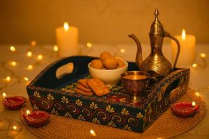 Bandeja de Servicio de Diseño con Recubrimiento de Esmalte de Madera MDF, Bandeja de Mesa de Alta Calidad para Hoteles y Restaurantes - Product Image 5