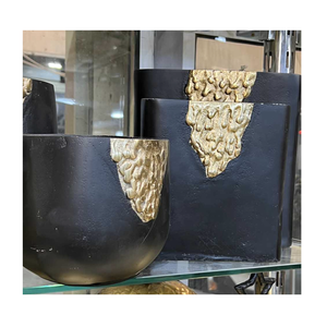 Jarrones y Macetas Decorativos Modernos Hechos a Mano, Decoración de Mesa, Jarrón de Metal de Lujo, Centro de Mesa para Bodas, Exhibición de Flores, Jarrones y Tazones - Product Image 3