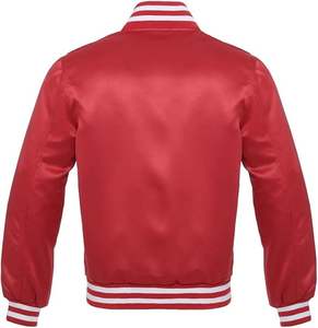 Hot Selling Fashion Silk Satin Wholesale <b>Varsity</b> <b>Jackets</b> Custom Color Logo <b>Men</b> <b>Bomber</b> <b>Jacket</b> for Man - Product Image 6