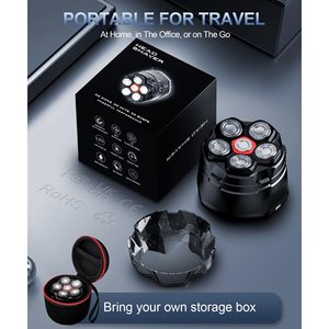 Afeitadora Eléctrica Rápida para Hombres Calvos, Impermeable, Uso en Seco/Húmedo, Triple Cuchilla, con Pantalla LED y Estuche de Almacenamiento para RV - Product Image 4