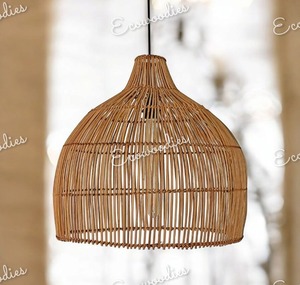 Modern Wicker Bamboo Hanging Lamp Shade Simple Creative Lighting Lamp <b>Cover</b> For Home Woven Chandelier Pendant <b>Light</b> - Product Image 2