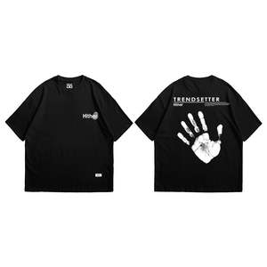 Nouveau Design Noir T Shirt 280 GMS Heavyweight T-Shirt 100% Coton T-Shirt Drop Shoulder T-Shirt Broderie T Shirt De Banglades - Product Image 3