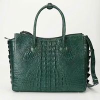 Sac à main de luxe en cuir de crocodile véritable pour femme 2026, sac en cuir véritable de créateur personnalisé avec deux poignées, vente en gros