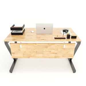 Modern Minimalist <b>Office</b> <b>Desk</b> with <b>Foldable</b> Steel Legs-VConcept 140x80 Computer Table - Product Image 1