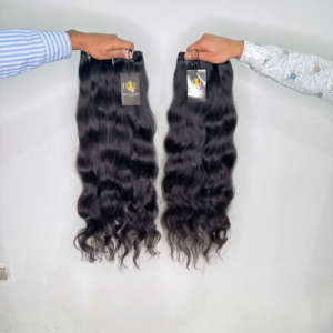 Raw Indian Temple Human Hair <b>Bundle</b> Bodywave <b>Curly</b> Cuticle Aligned Virgin Raw Human Hair Extension Weave <b>Bundles</b> Suppliers - Product Image 2