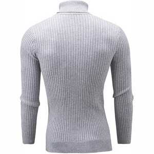Pull en polyester tricoté à manches longues style homme Pull en polyester à col rond personnalisé avec logo brodé Pull en polyester - Product Image 6