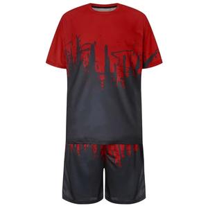 Conjunto de camiseta y pantalones con estampado informal de verano para hombre a la moda Conjunto de camiseta y pantalones de manga corta - Product Image 6